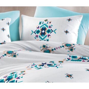 BedTex Bavlnené obliečky Hippi tyrkysová, 140 x 200 cm, 70 x 90 cm, 140 x 200 cm, 70 x 90 cm