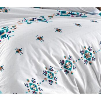 BedTex Bavlnené obliečky Hippi tyrkysová, 140 x 200 cm, 70 x 90 cm, 140 x 200 cm, 70 x 90 cm