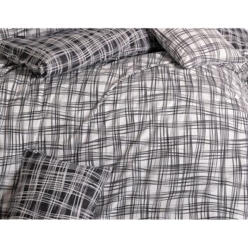 BedTex Bavlnené obliečky Straw čierna, 220 x 200 cm, 2 ks 70 x 90 cm