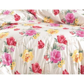 BedTex Bavlnené obliečky Tulip smotanová, 220 x 200 cm, 2 ks 70 x 90 cm