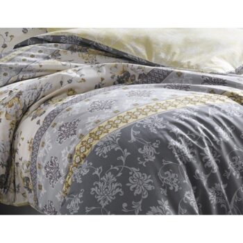 BedTex Bavlnené obliečky Vera sivá, 220 x 200 cm, 2 ks 70 x 90 cm