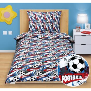 Bellatex Bavlnené obliečky Junior Futbal, 140 x 200 cm, 70 x 90 cm