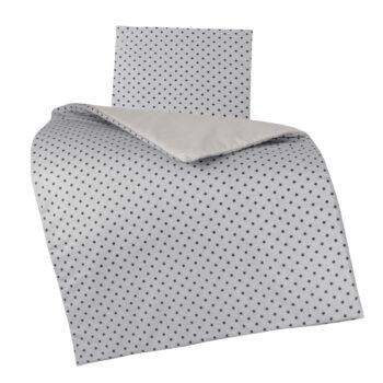 Bellatex Detský set vankúša a prikrývky Hviezdičky sivá, 75 x 100 cm, 42 x 32 cm