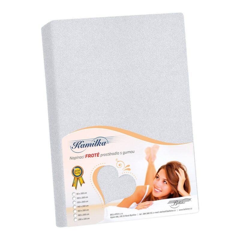 Bellatex Froté prestieradlo Kamilka svetlo sivá, 120 x 200 cm Bellatex Froté prestieradlo Kamilka svetlo sivá, 120 x 200 cm