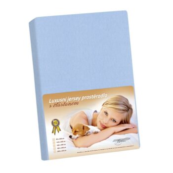 Bellatex Jersey prestieradlo s elastanom modrá, 120 x 200 cm