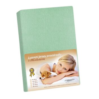 Bellatex Jersey prestieradlo s elastanom zelená, 200 x 220 cm