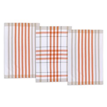 Bellatex Kuchynská utierka káro oranžová, 50 x 70 cm, sada 3 ks
