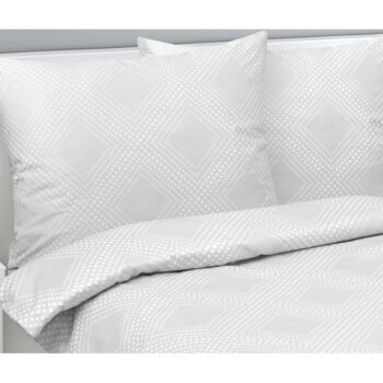 Bellatex Saténové povlečení Linie bílá , 140 x 220cm, 70 x 90 cm, 140 x 220 cm, 70 x 90 cm