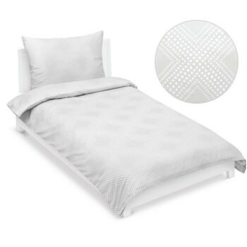 Bellatex Saténové povlečení Linie bílá , 140 x 220cm, 70 x 90 cm, 140 x 220 cm, 70 x 90 cm