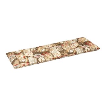 Bellatex Sedák na lavicu prešívaný Káva, 40 x 150 cm