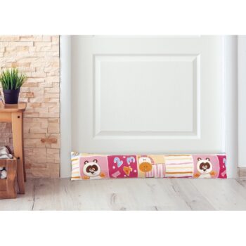 Bellatex Tesniaci valec LIN Patchwork ružová, 15 x 85 cm