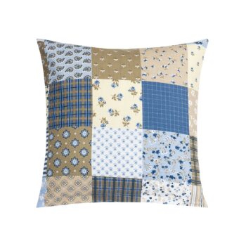 Bellatex Vankúš Adéla Patchwork modrá, 40 x 40 cm