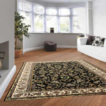 Berfin Dywany, Kusový koberec Anatolia 5378 S (Black), 200x400, čierna, kancelária