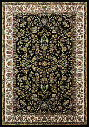Berfin Dywany, Kusový koberec Anatolia 5378 S (Black), 200x400, čierna, kancelária