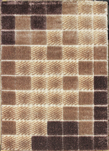 Berfin Dywany, Kusový koberec Seher 3D 2615 Brown Beige, 140x190, hnedá, obývacia izba