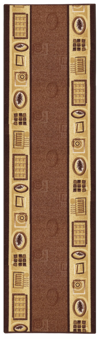 Berfin Dywany, Protišmykový behúň na mieru Zel 1004 Brown, šíre 100 cm, hnedá, chodba / predsieň
