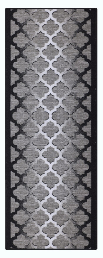 Berfin Dywany, Protišmykový behúň na mieru Zel 1017 Silver (Grey), šíre 100 cm, šedá, chodba / predsieň