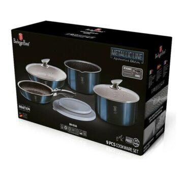 Berlinger Haus 9dielna sada riadu s odnímateľnou rukoväťou Aquamarine Metallic Line