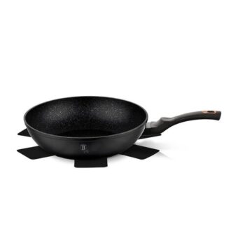 Berlinger Haus Wok Panvica s mramorovým povrchom Black Rose Collection, 30 cm