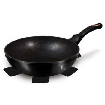 Berlinger Haus Wok Panvica s mramorovým povrchom Black Rose Collection, 30 cm