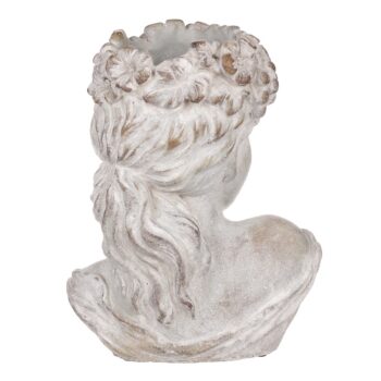 Betónový obal Bysta ženská hlava, pr. 23 cm, 23 x 17 x 30 cm