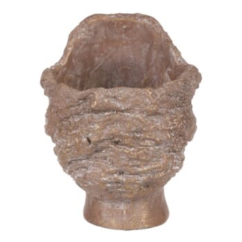 Betónový obal na kvetináč hlava, medená, pr. 14 cm, 18 x 14 x 19 cm