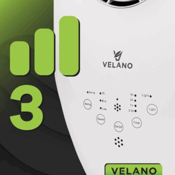 Bezlopatkový ventilátor s LED podsvietením a diaľkovým ovládaním