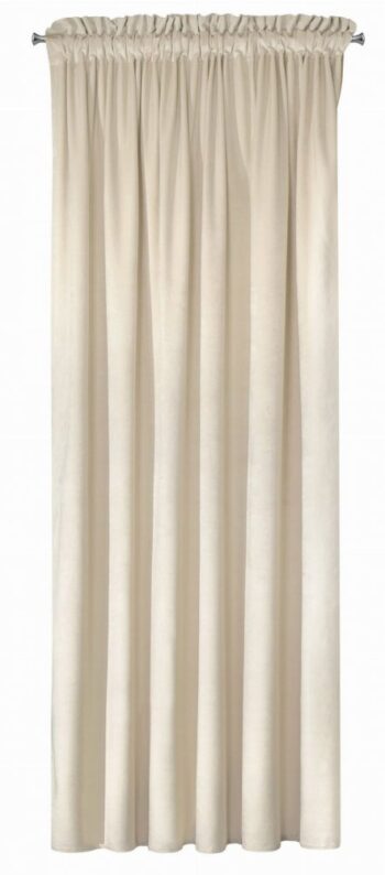 Béžové jednofarebné zamatové závesy do spálne Šírka: 135 cm | Dĺžka: 300 cm