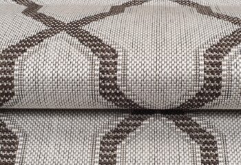 Béžový koberec na terasu s krásnym vzorom Šírka: 140 cm | Dĺžka: 200 cm