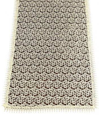 Béžový krajkový obrus s ozdobným lemom Šírka: 90 cm | Dĺžka: 150 cm