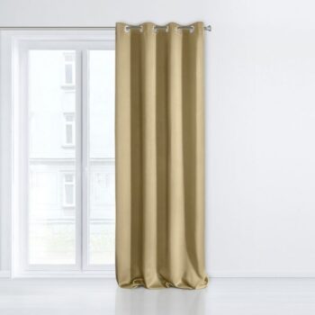 Béžový zatemňujúci záves na kruhy Dĺžka: 250 cm