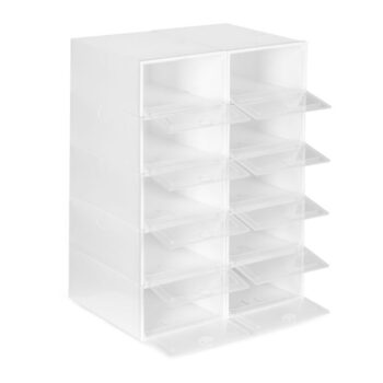 Biela modulárna skrinka na topánky
