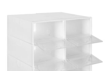 Biela modulárna skrinka na topánky