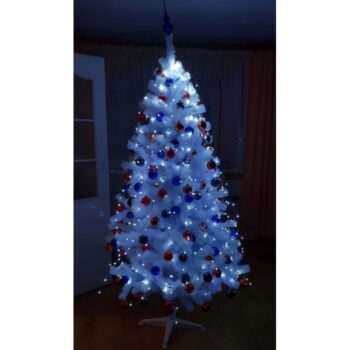 Biela vianočná jedlička 180 cm