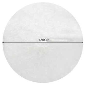 Biely koberec pod vianočný stromček 120 cm