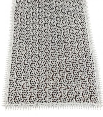 Biely krajkový obrus s ozdobným lemom Šírka: 80 cm | Dĺžka: 140 cm