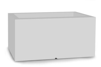Biely kvetináč LUNGO s osvetlením LED 75 x 38 cm