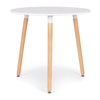 Biely okrúhly konferenčný stolík 80 cm