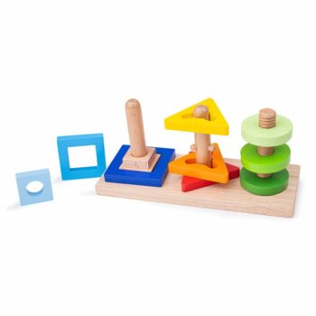 Bigjigs Toys Nasaď a otoč, drevená hračka