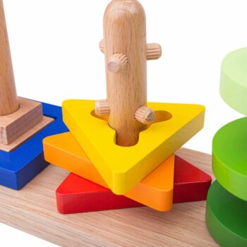 Bigjigs Toys Nasaď a otoč, drevená hračka