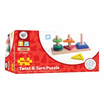 Bigjigs Toys Nasaď a otoč, drevená hračka