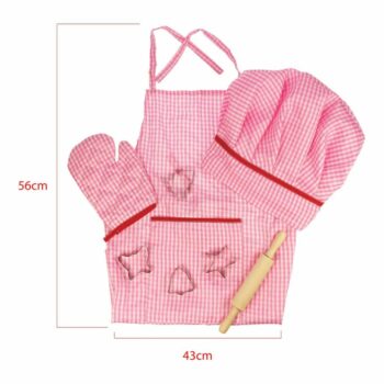 Bigjigs Toys Set šéfkuchárky, ružová, 8 ks