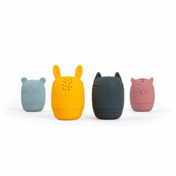 Bigjigs Toys Silikónové stláčacie zvieratká do kúpeľa