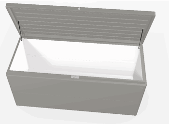 Biohort Dizajnový viacúčelový box BIOHORT LoungeBox (sivý kremeň metalíza) 200 cm (2 krabice)