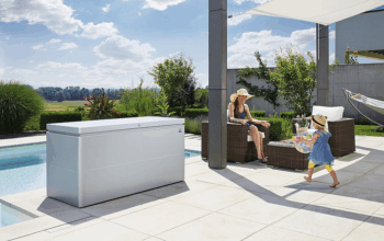 Biohort Dizajnový viacúčelový box BIOHORT LoungeBox (strieborná metalíza) 160 cm (1 krabica)