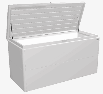 Biohort Dizajnový viacúčelový box BIOHORT LoungeBox (strieborná metalíza) 200 cm (2 krabice)
