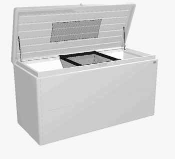 Biohort Dizajnový viacúčelový box BIOHORT LoungeBox (strieborná metalíza) 200 cm (2 krabice)
