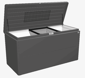 Biohort Dizajnový viacúčelový box BIOHORT LoungeBox (tmavo šedá metalíza) 200 cm (2 krabice)