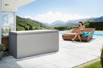 Biohort Dizajnový viacúčelový box BIOHORT LoungeBox (tmavo šedá metalíza) 200 cm (2 krabice)