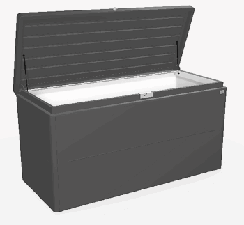 Biohort Dizajnový viacúčelový box BIOHORT LoungeBox (tmavo šedá metalíza) 200 cm (2 krabice)